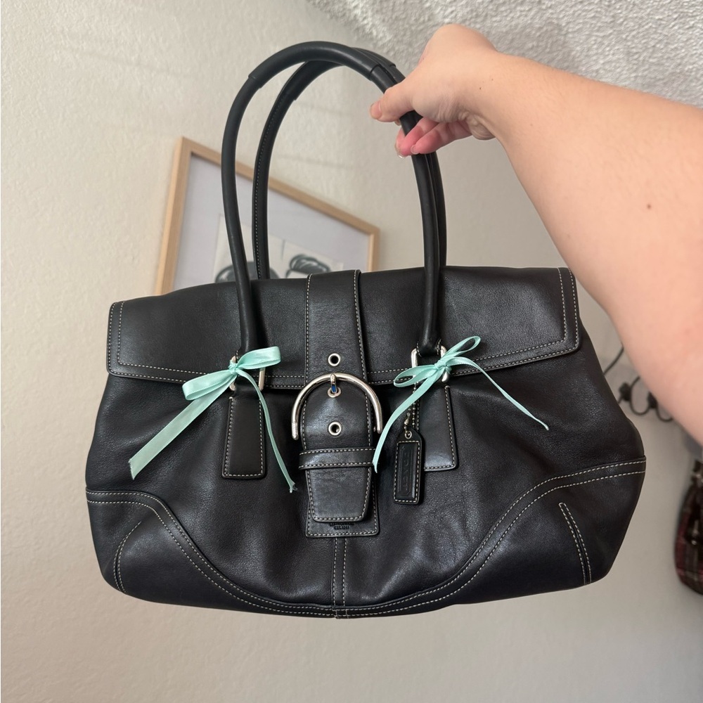 Vintage Coach SoHo Flap Satchel Shoulder Bag